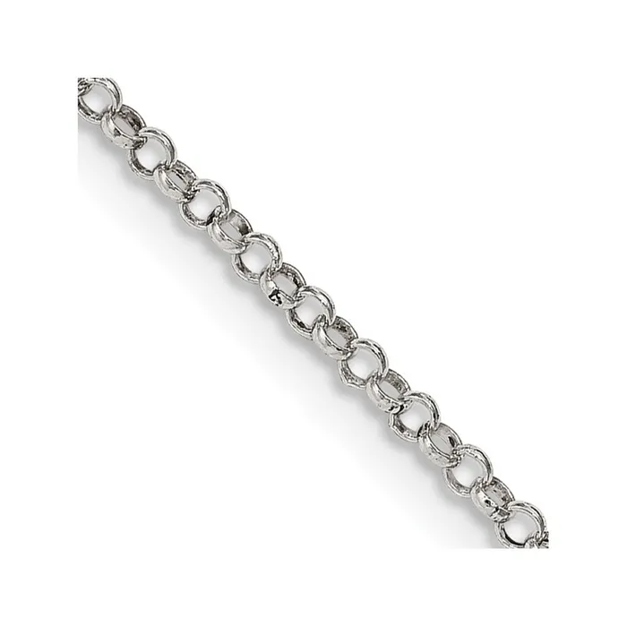 Rings TreasureFineJewelers Sterling Silver 2mm Rolo Chain