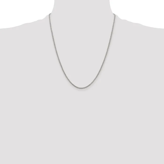 Rings TreasureFineJewelers Sterling Silver 2mm Rolo Chain