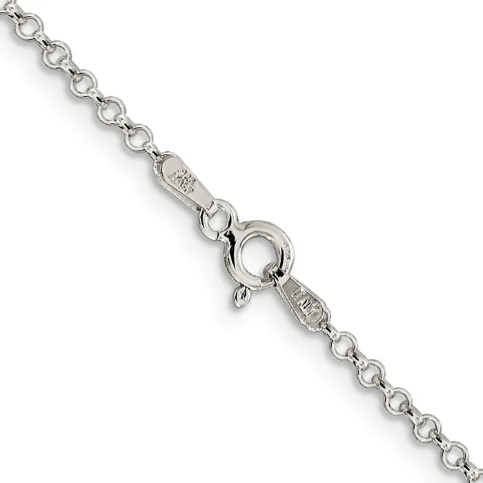 Rings TreasureFineJewelers Sterling Silver 2mm Rolo Chain