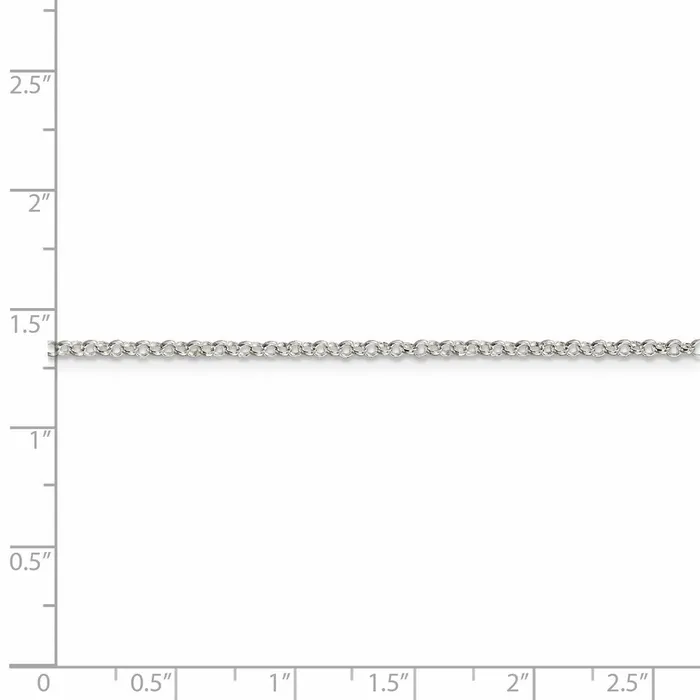 Rings TreasureFineJewelers Sterling Silver 2mm Rolo Chain