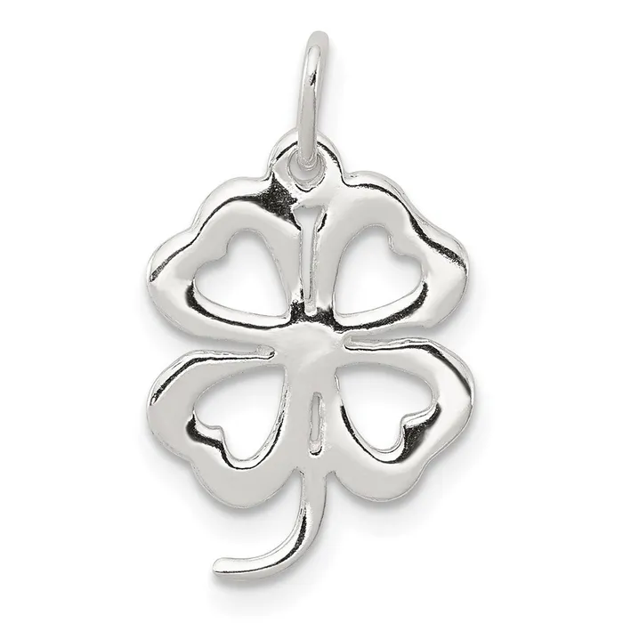 Rings TreasureFineJewelers Sterling Silver 4leaf Clover Charm