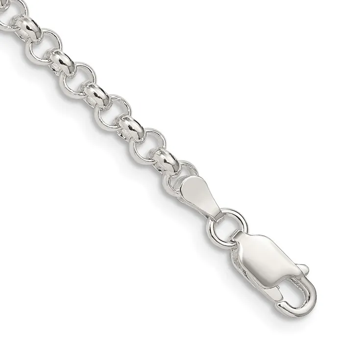 Rings TreasureFineJewelers Sterling Silver 4mm Rolo Chain