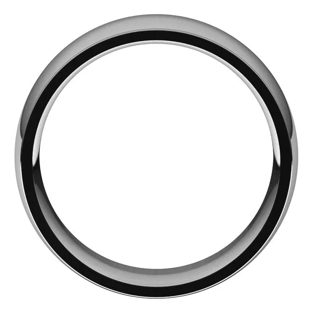 Rings TreasureFineJewelers Sterling Silver 8 mm Half Round Edge Comfort Fit Wedding Band