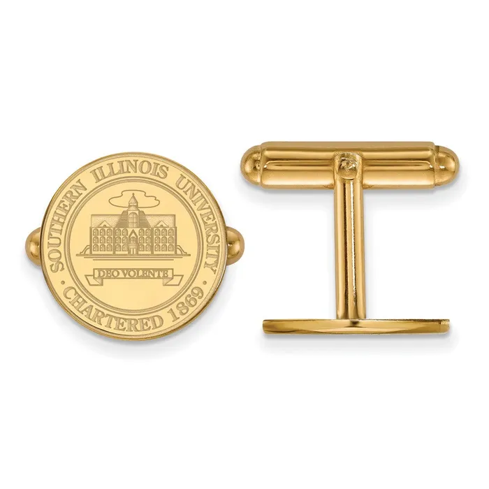 Rings TreasureFineJewelers Sterling Silver Goldplated Southern Illinois University Crest Cuff Links Rings TreasureFineJewelers Sterling Silver Goldplated Southern Illinois University Crest Cuff Links