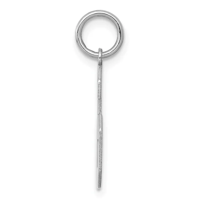Rings TreasureFineJewelers Sterling SilverRhodiumplated Polished Number 6 Charm