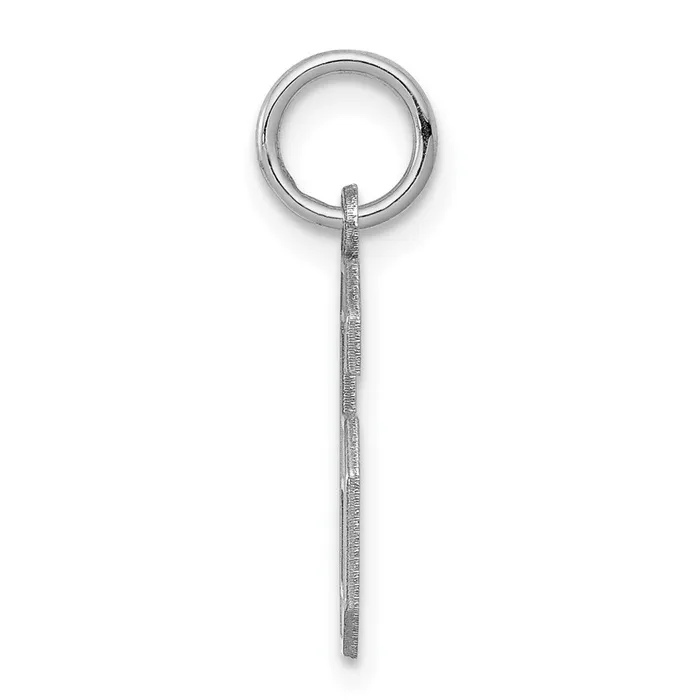 Rings TreasureFineJewelers Sterling SilverRhodiumplated Satin Number 6 Charm