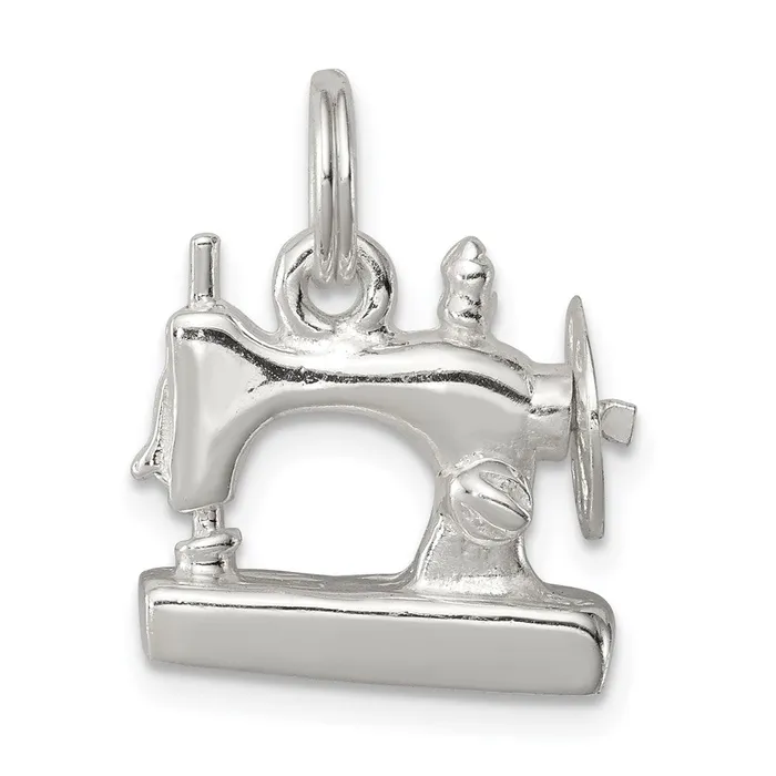 Rings TreasureFineJewelers Sterling Silver Sewing Machine Charm