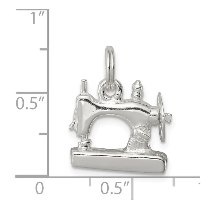 Rings TreasureFineJewelers Sterling Silver Sewing Machine Charm