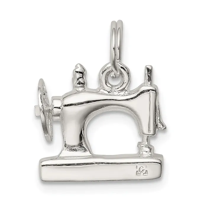 Rings TreasureFineJewelers Sterling Silver Sewing Machine Charm
