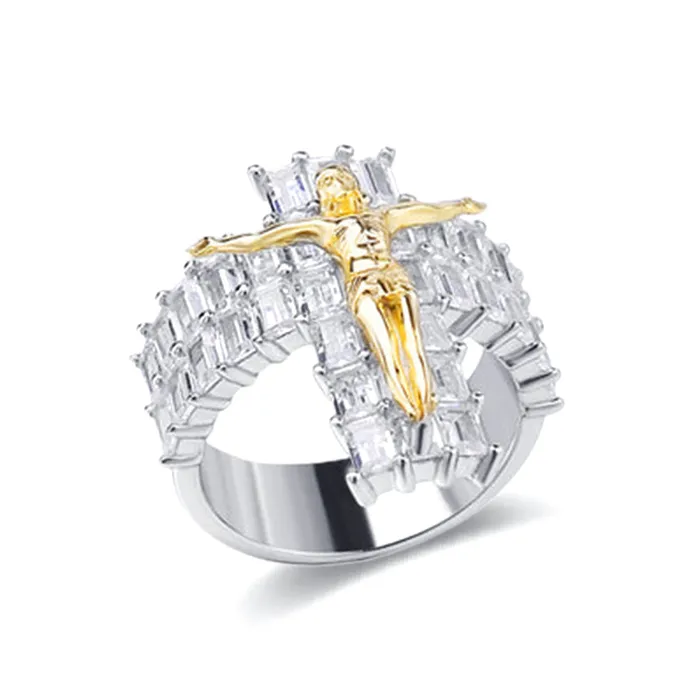 Rings Trendolla Jewelry 925 Silver Cross CZ Diamond San Judas Ring