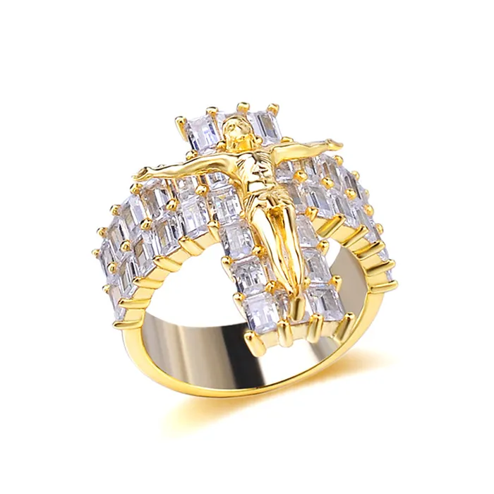 Rings Trendolla Jewelry 925 Silver Cross CZ Diamond San Judas Ring