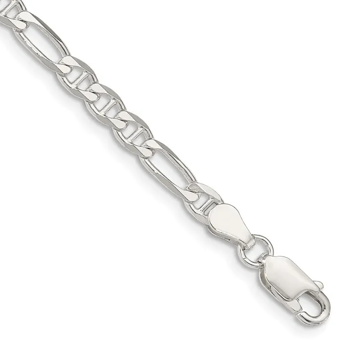 Sterling Silver 375mm Figaro Anchor Chain TreasureFineJewelers Rings