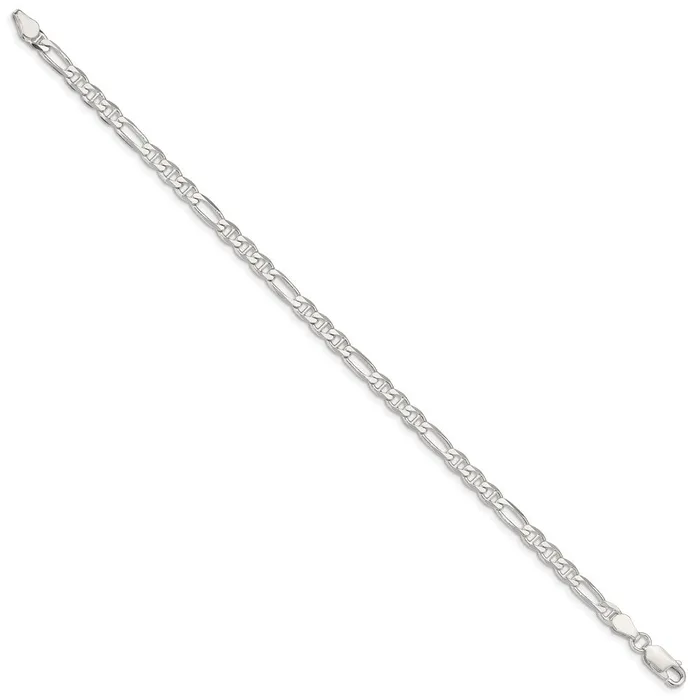 Sterling Silver 375mm Figaro Anchor Chain TreasureFineJewelers Rings