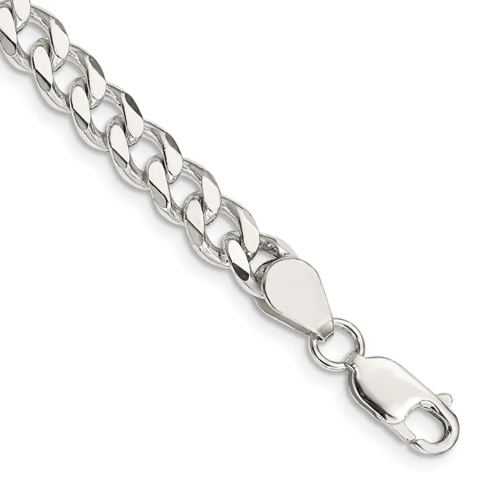 Sterling Silver 7mm Curb Chain TreasureFineJewelers Rings