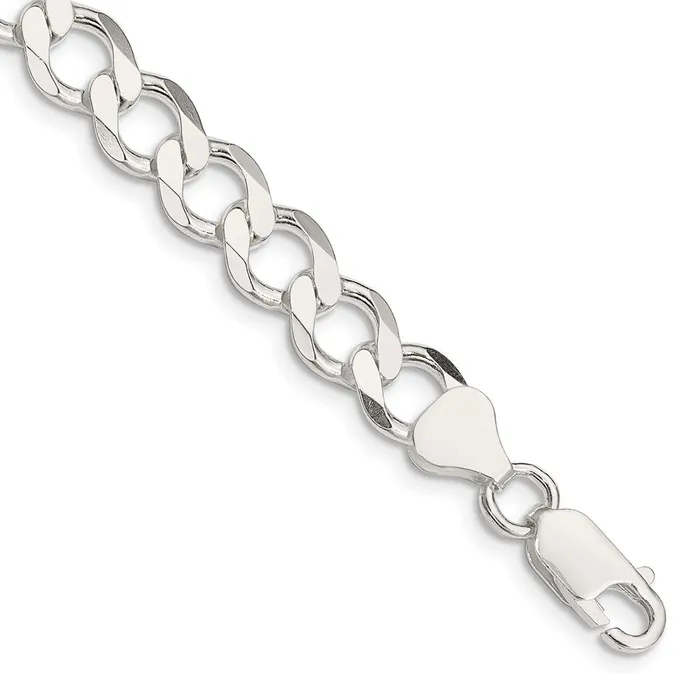 Sterling Silver 81mm Semisolid Flat Curb Chain TreasureFineJewelers Rings Sterling Silver 81mm Semisolid Flat Curb Chain TreasureFineJewelers Rings