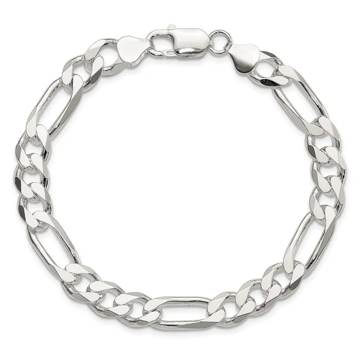 Sterling Silver 8mm Figaro Chain TreasureFineJewelers Rings