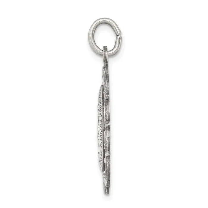 Sterling Silver Antiqued Miraculous Medal TreasureFineJewelers Rings