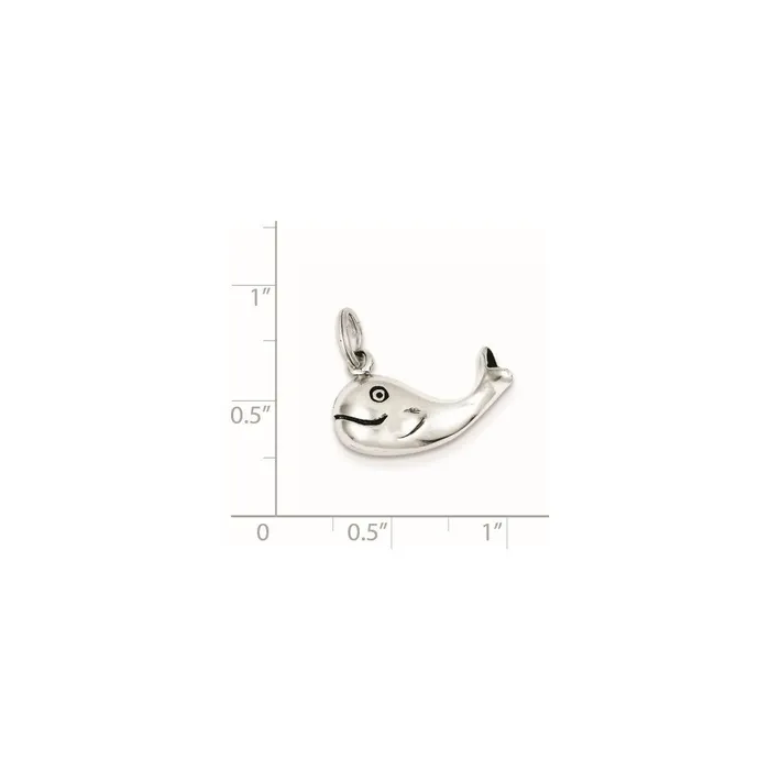 Sterling Silver Antiqued Whale Charm TreasureFineJewelers Rings