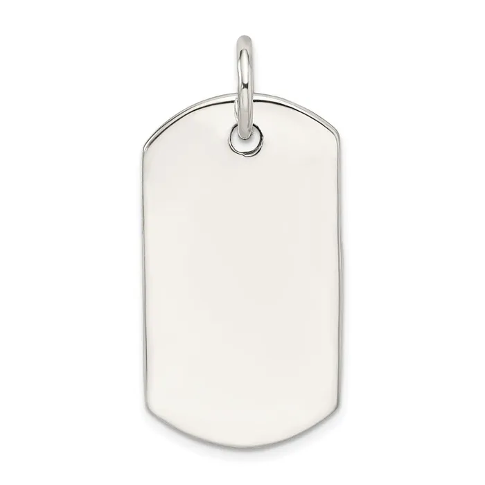 Sterling Silver Dog Tag Pendant TreasureFineJewelers Necklaces