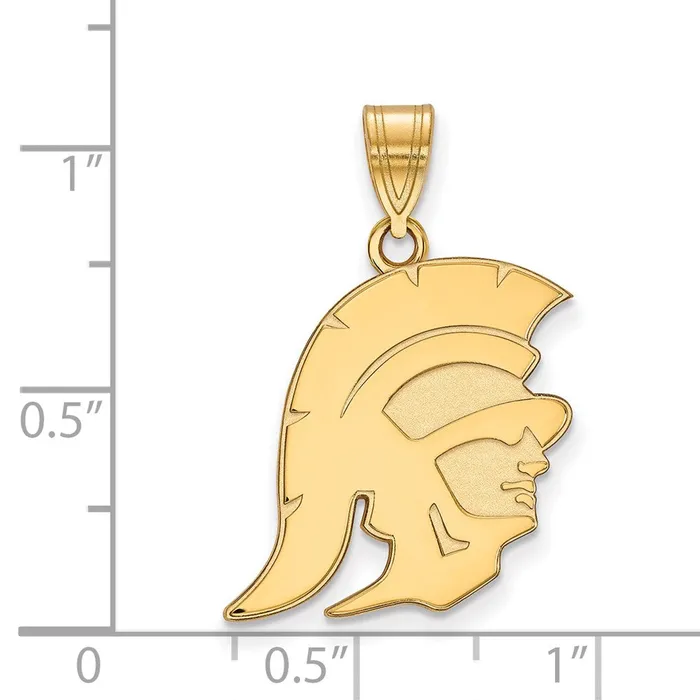 Sterling Silver Goldplated University of Southern California Trojan Large Pendant TreasureFineJewelers Necklaces