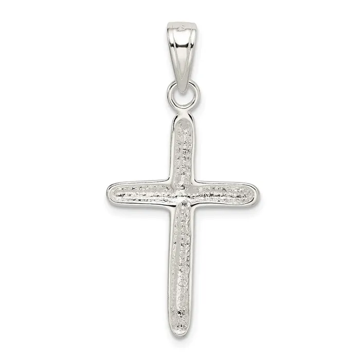 Sterling Silver Polished Cross Pendant TreasureFineJewelers Necklaces