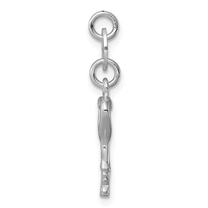 Sterling Silver Polished Lock Key Charm TreasureFineJewelers Rings