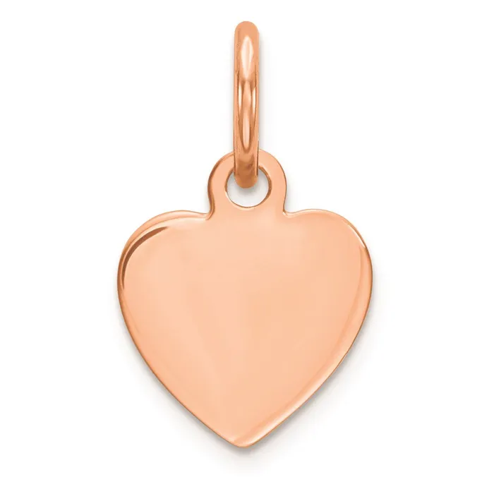 Sterling Silver RG Plated Engraveable Heart Polished FrontSatin Back Disc TreasureFineJewelers Rings Sterling Silver RG Plated Engraveable Heart Polished FrontSatin Back Disc TreasureFineJewelers Rings