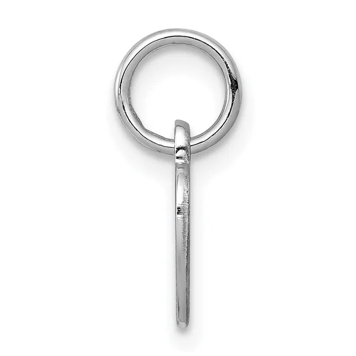 Sterling Silver Rhplt Engraveable Heart Polished FrontBack Disc Charm TreasureFineJewelers Rings