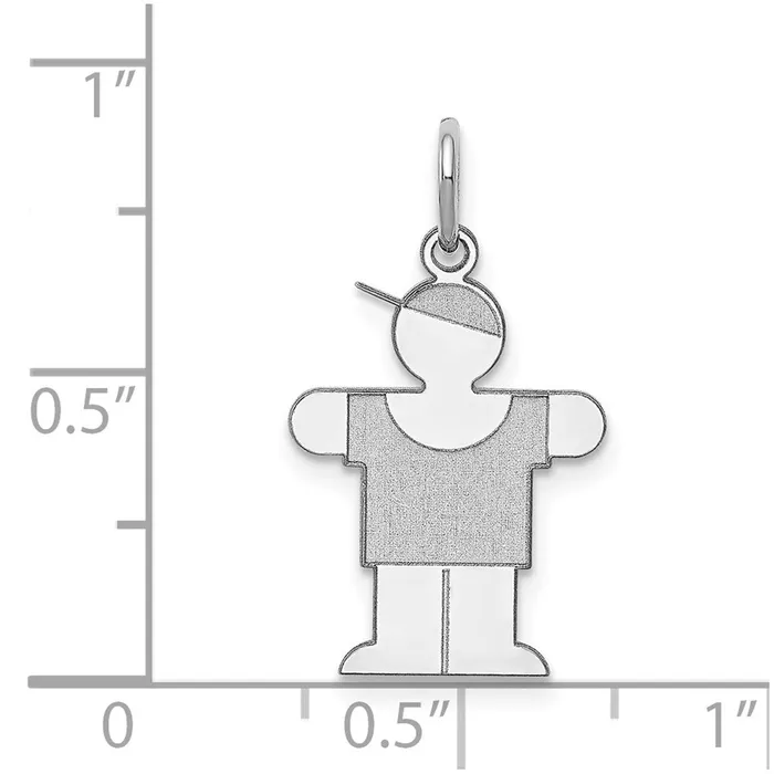 Sterling Silver Rhodiumplated Hugs Kid Charm TreasureFineJewelers Rings