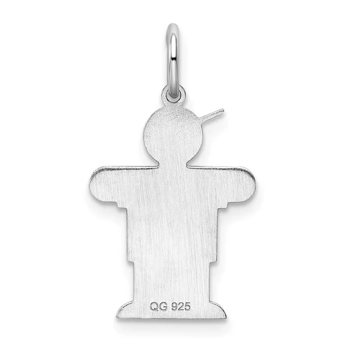Sterling Silver Rhodiumplated Hugs Kid Charm TreasureFineJewelers Rings