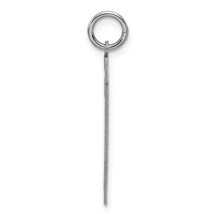 Sterling SilverRhodiumplated Satin Number 11 Charm TreasureFineJewelers Rings