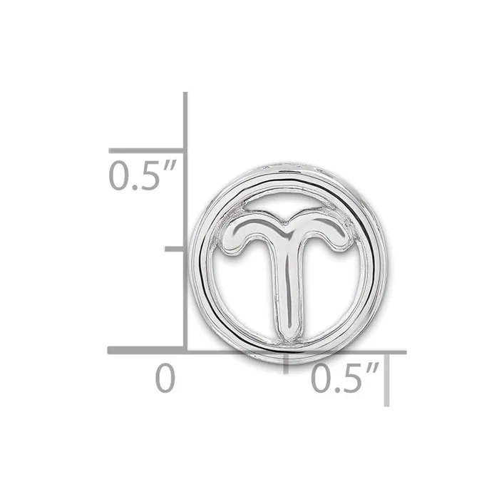 Sterling Silver Stackable Expressions Small Aries Zodiac Pendant TreasureFineJewelers Necklaces