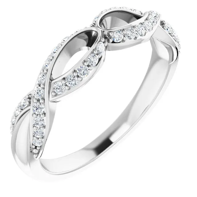 TreasureFineJeweler Rings 14K White 38 CTW Natural Diamond Anniversary Band