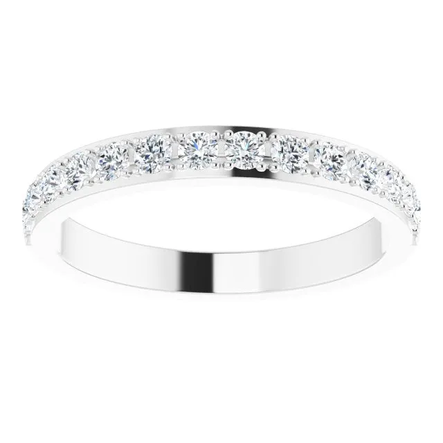 TreasureFineJeweler Rings 14K White 38 CTW Natural Diamond Anniversary Band