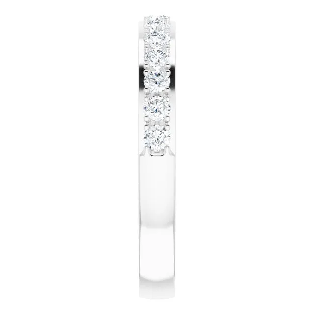 TreasureFineJeweler Rings 14K White 38 CTW Natural Diamond Anniversary Band