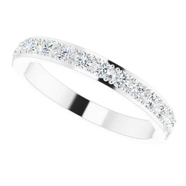 TreasureFineJeweler Rings 14K White 38 CTW Natural Diamond Anniversary Band