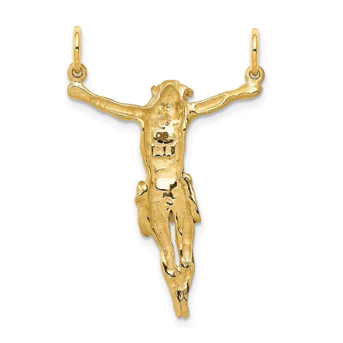 TreasureFineJewelers 14k Twotone Rose Corpus Pendant Rings