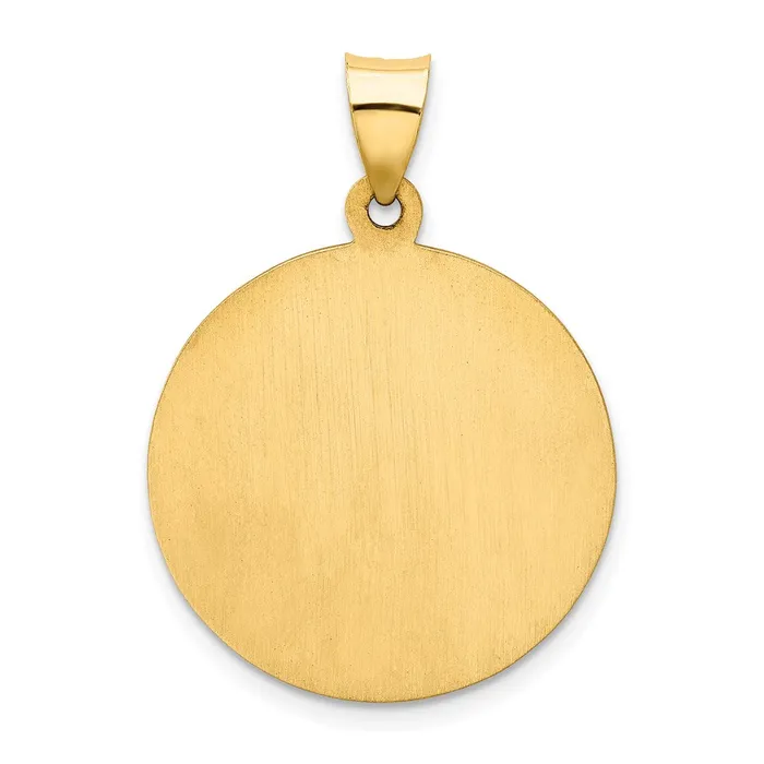 TreasureFineJewelers 14k Yellow Gold PolishedSatin Our Lady of Guadalupe Medal Hollow Pendant Necklaces