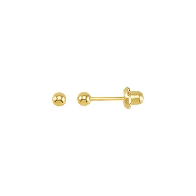 TreasureFineJewelers 24K Gold Plated Sterling Silver Ball Stud Piercing Earrings Earrings TreasureFineJewelers 24K Gold Plated Sterling Silver Ball Stud Piercing Earrings Earrings