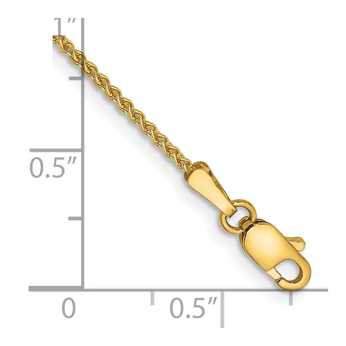 TreasureFineJewelers Bracelets 14K 7 inch 125mm Spiga with Lobster Clasp Bracelet