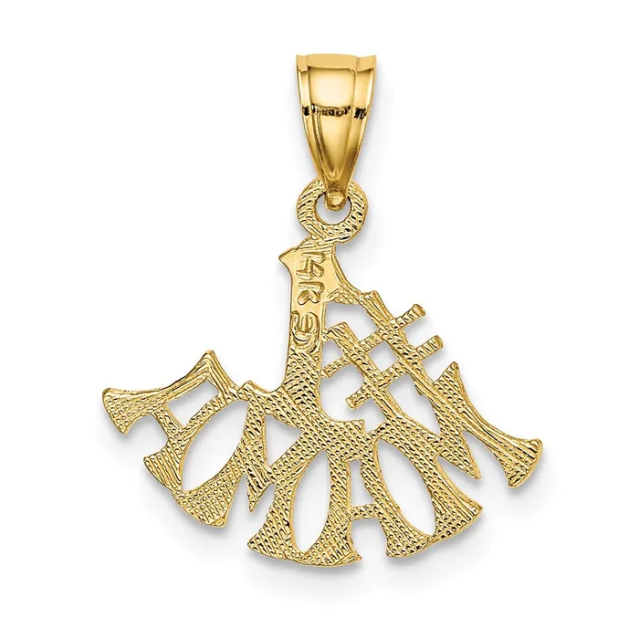 TreasureFineJewelers Charm Necklaces 14K 1 MAMA Charm