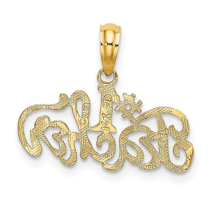 TreasureFineJewelers Charm Necklaces 14K 1 TEACHER Charm