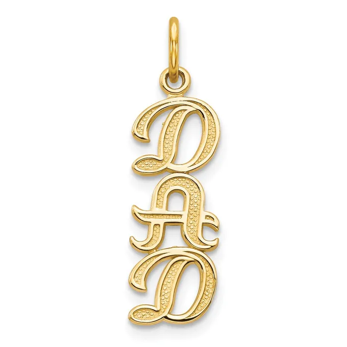 TreasureFineJewelers Charm Necklaces 14k DAD Charm
