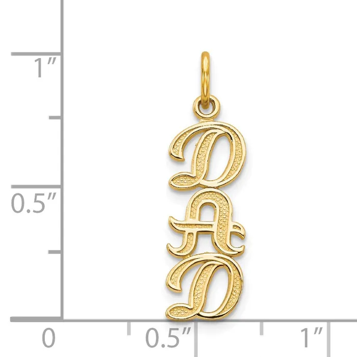TreasureFineJewelers Charm Necklaces 14k DAD Charm