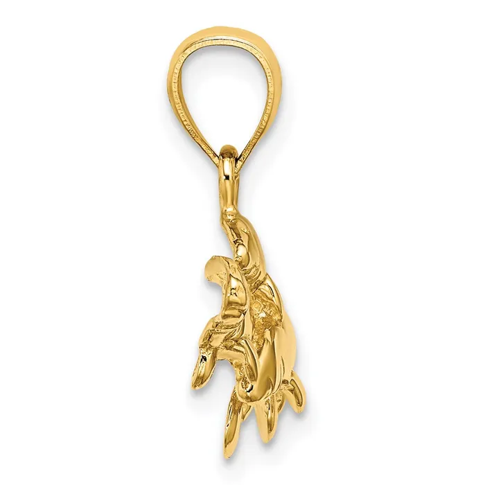 TreasureFineJewelers Charm Necklaces 14K Polished Triple Manatee Charm
