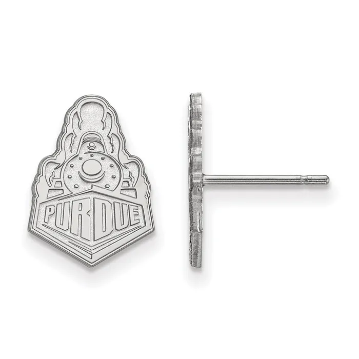 TreasureFineJewelers Earrings 10K White Gold Purdue Small Post Earrings