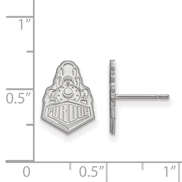 TreasureFineJewelers Earrings 10K White Gold Purdue Small Post Earrings