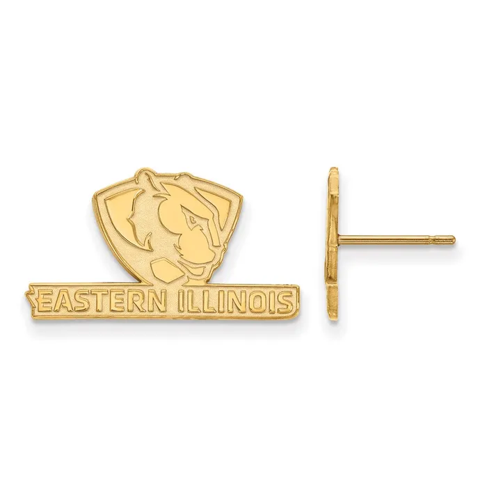 TreasureFineJewelers Earrings 14K Yellow Gold Eastern Illinois University Small Post Earrings TreasureFineJewelers Earrings 14K Yellow Gold Eastern Illinois University Small Post Earrings