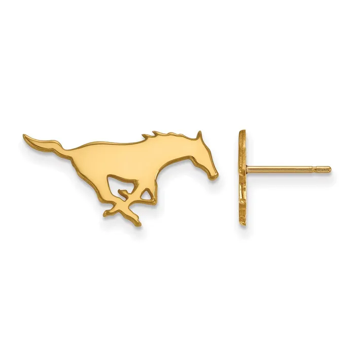 TreasureFineJewelers Earrings 14K Yellow Gold Southern Methodist University Small Post Earrings TreasureFineJewelers Earrings 14K Yellow Gold Southern Methodist University Small Post Earrings