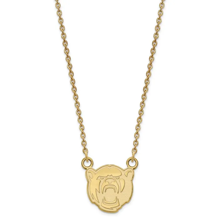 TreasureFineJewelers Necklaces 10K Yellow Gold Baylor University Small Pendant wilth Necklace